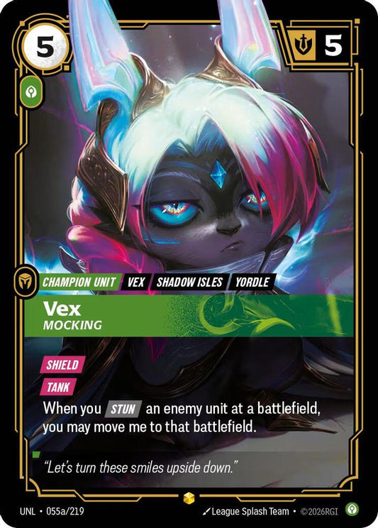 055a/219 - Vex - Mocking (Alternate Art) - Showcase - Unleashed