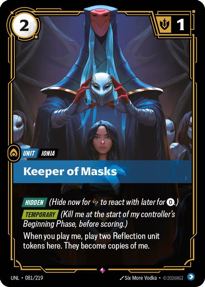 081/219 * Keeper of Masks (Foil) * Rare * Unleashed