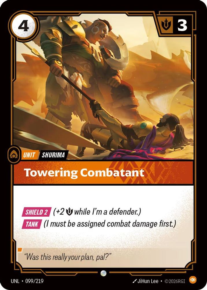 099/219 - Towering Combatant - Common - Unleashed