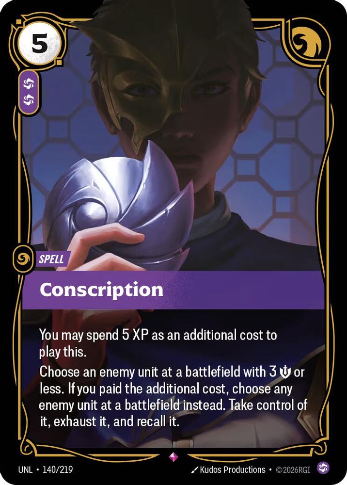 140/219 - Conscription (Foil) - Rare - Unleashed