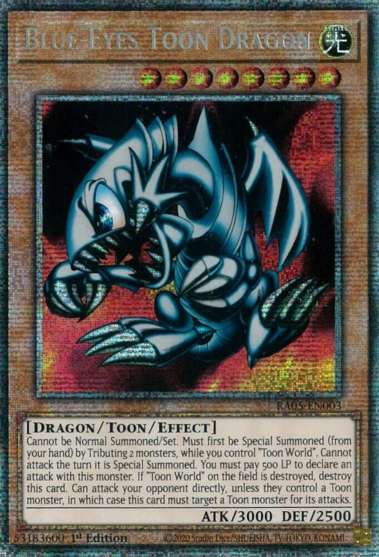 RA05-EN003 * Blue-Eyes Toon Dragon * Starlight Rare * Rarity Collection 5