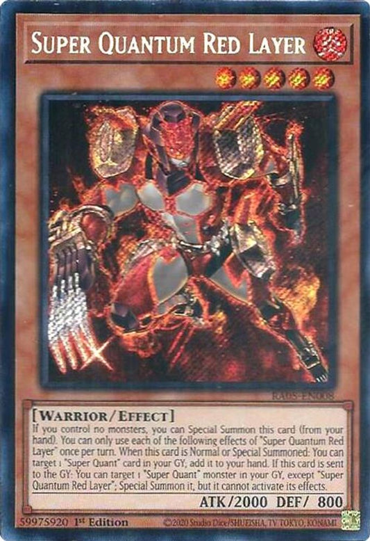 RA05-EN008 * Super Quantum Red Layer * Secret Rare * Rarity Collection 5