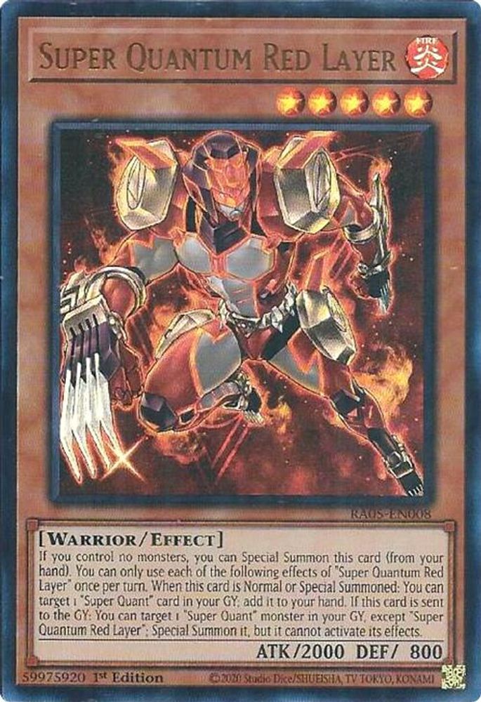 RA05-EN008 * Super Quantum Red Layer * Ultra Rare * Rarity Collection 5