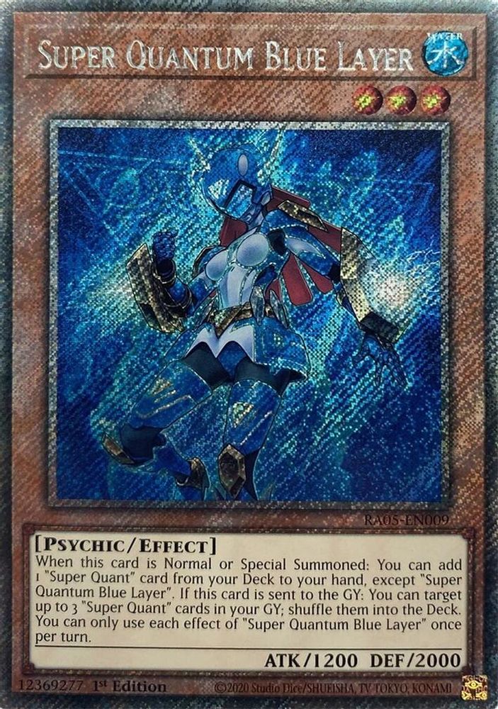 RA05-EN009 * Super Quantum Blue Layer * Platinum Secret Rare * Rarity Collection 5