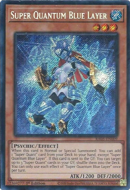 RA05-EN009 * Super Quantum Blue Layer * Secret Rare * Rarity Collection 5