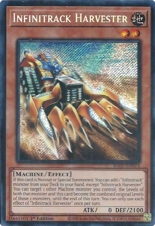 RA05-EN014 * Infinitrack Harvester * Secret Rare * Rarity Collection 5