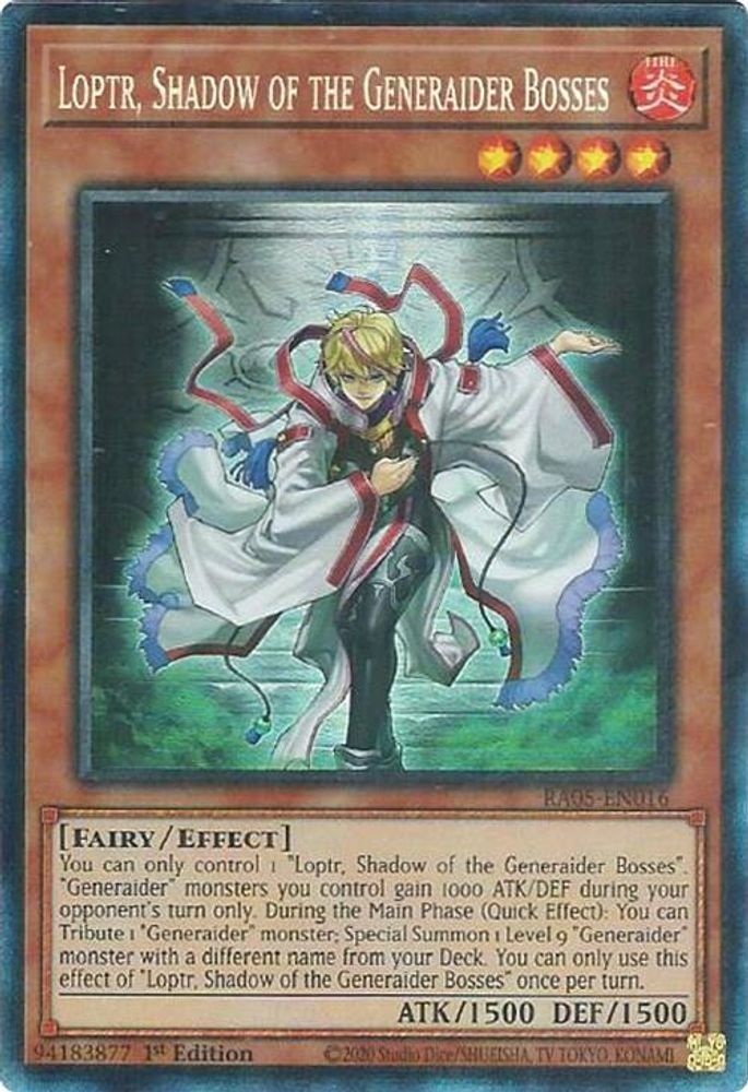 RA05-EN016 * Loptr, Shadow of the Generaider Bosses * Collector's Rare * Rarity Collection 5