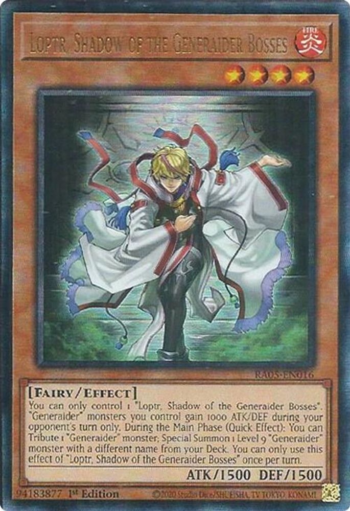 RA05-EN016 * Loptr, Shadow of the Generaider Bosses * Ultimate Rare * Rarity Collection 5