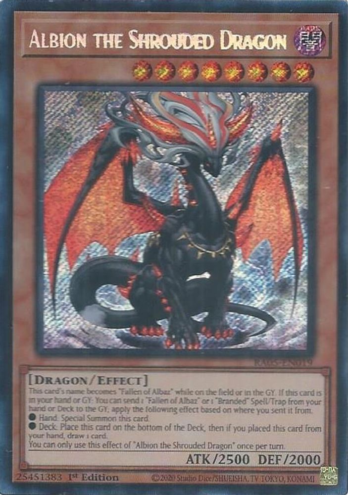 RA05-EN019 * Albion the Shrouded Dragon * Secret Rare * Rarity Collection 5