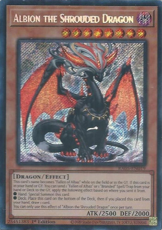 RA05-EN019 * Albion the Shrouded Dragon * Secret Rare * Rarity Collection 5