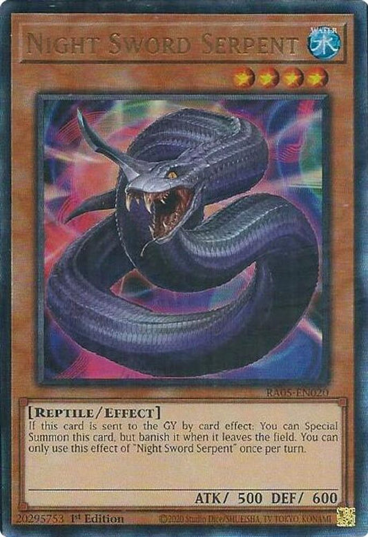 RA05-EN020 * Night Sword Serpent * Ultimate Rare * Rarity Collection 5