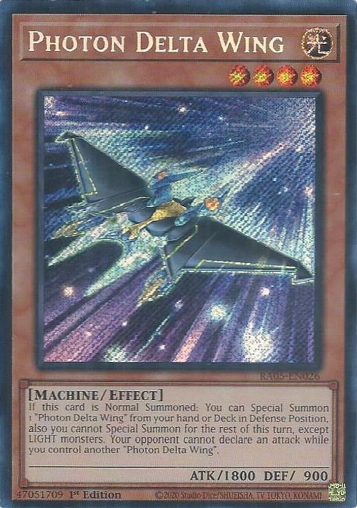 RA05-EN026 - Photon Delta Wing - Secret Rare - Rarity Collection 5