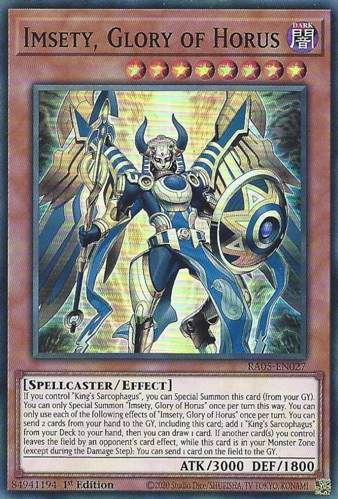 RA05-EN027 * Imsety, Glory of Horus * Super Rare * Rarity Collection 5