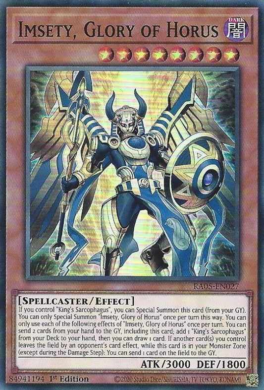 RA05-EN027 * Imsety, Glory of Horus * Super Rare * Rarity Collection 5