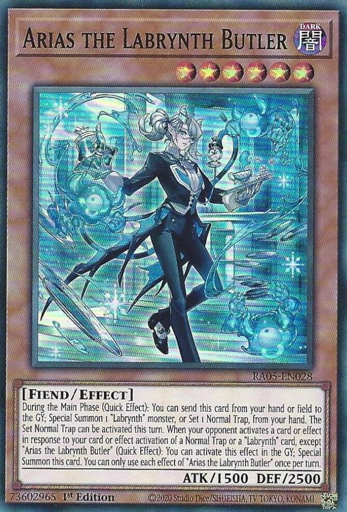 RA05-EN028 * Arias the Labrynth Butler * Super Rare * Rarity Collection 5