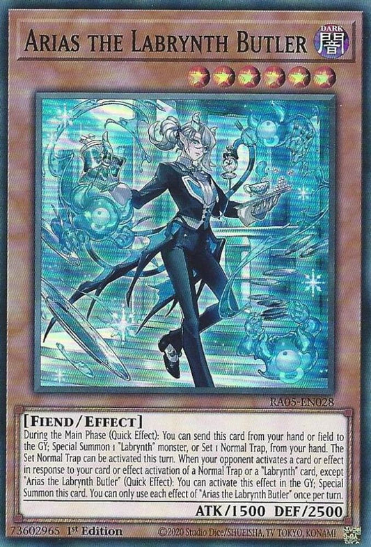 RA05-EN028 * Arias the Labrynth Butler * Super Rare * Rarity Collection 5