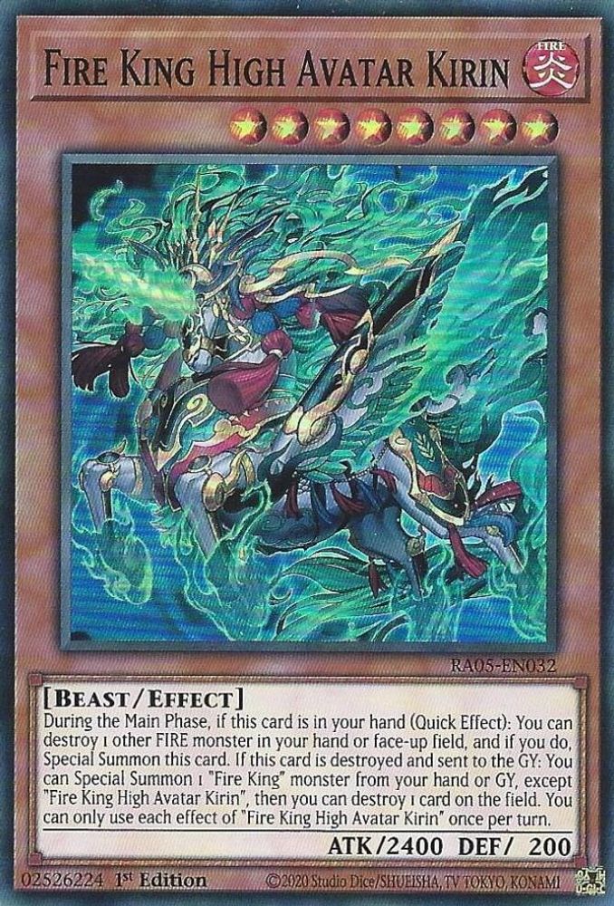 RA05-EN032 * Fire King High Avatar Kirin * Super Rare * Rarity Collection 5
