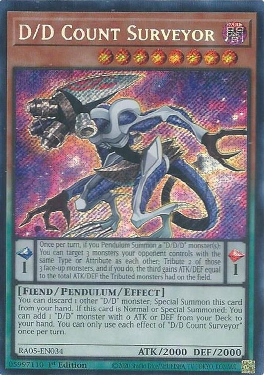 RA05-EN034 * D/D Count Surveyor * Secret Rare * Rarity Collection 5