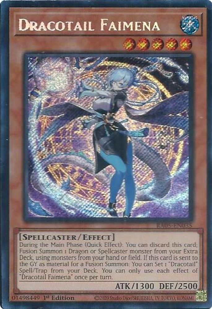 RA05-EN035 * Dracotail Faimena * Secret Rare * Rarity Collection 5
