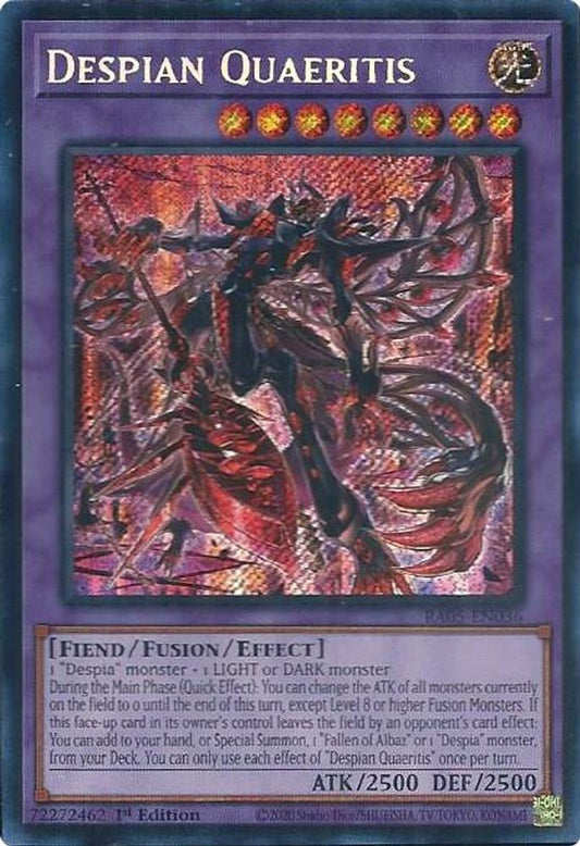 RA05-EN036 * Despian Quaeritis * Secret Rare * Rarity Collection 5