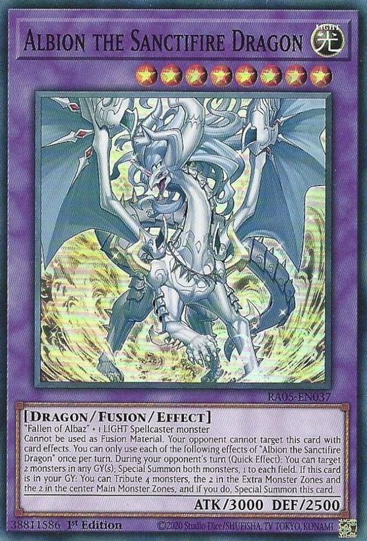 RA05-EN037 - Albion the Sanctifire Dragon - Super Rare - Rarity Collection 5