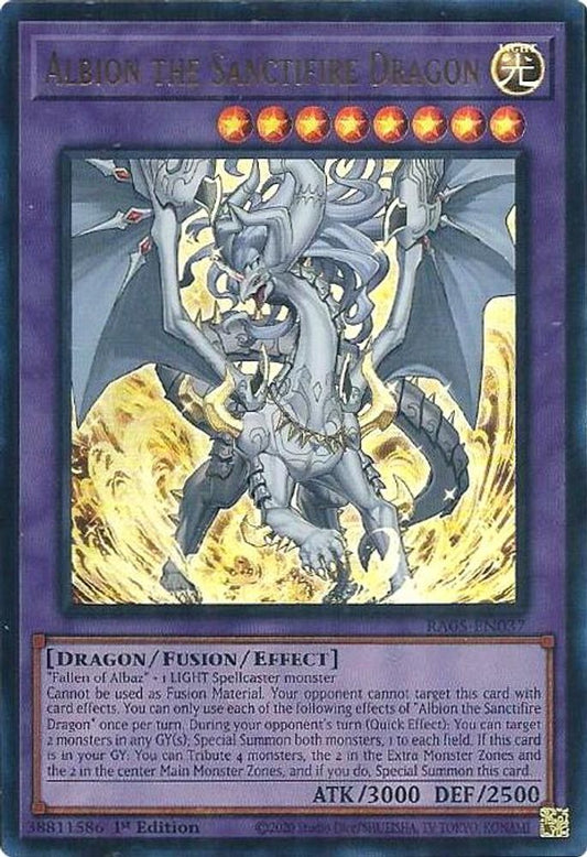 RA05-EN037 - Albion the Sanctifire Dragon - Ultra Rare - Rarity Collection 5