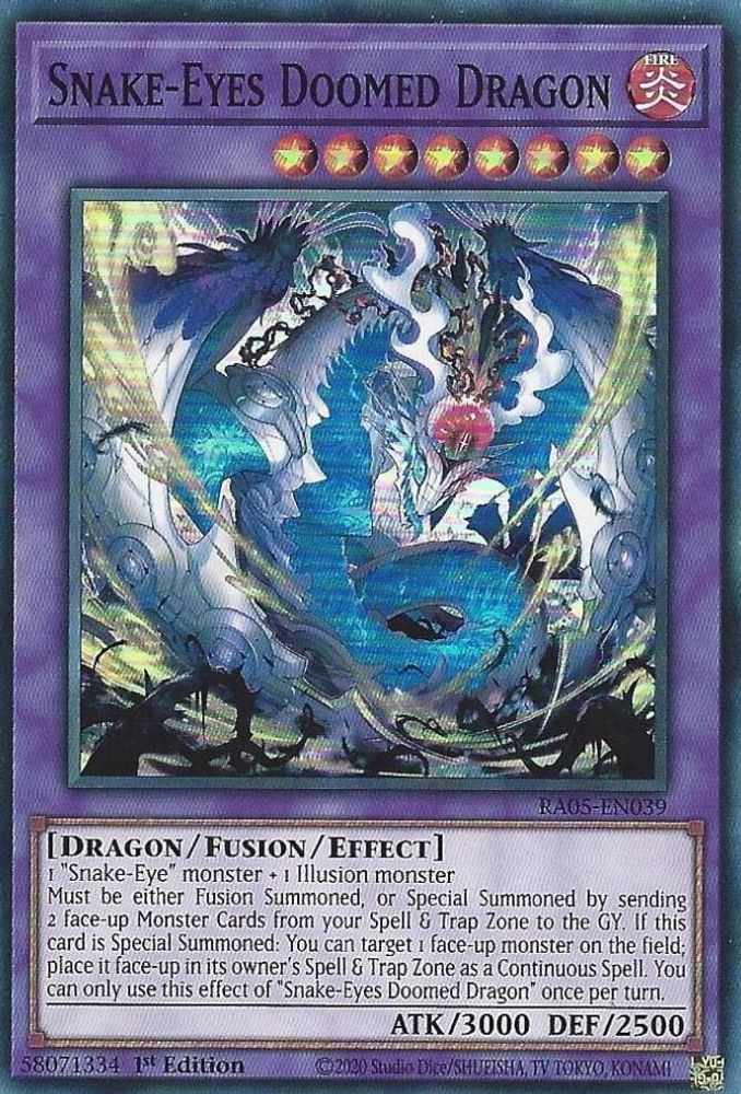 RA05-EN039 * Snake-Eyes Doomed Dragon * Super Rare * Rarity Collection 5