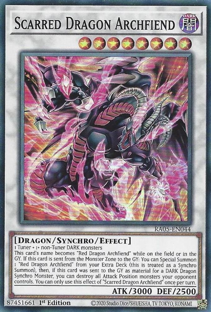 RA05-EN044 * Scarred Dragon Archfiend * Super Rare * Rarity Collection 5