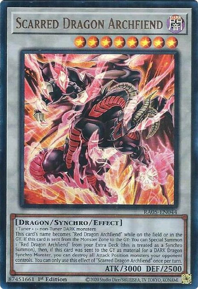RA05-EN044 * Scarred Dragon Archfiend * Ultra Rare * Rarity Collection 5