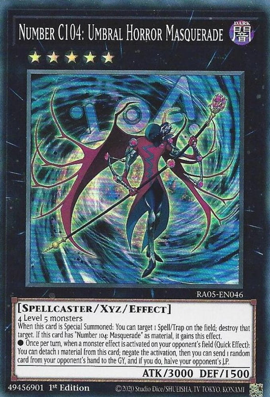 RA05-EN046 - Number C104: Umbral Horror Masquerade - Super Rare - Rarity Collection 5