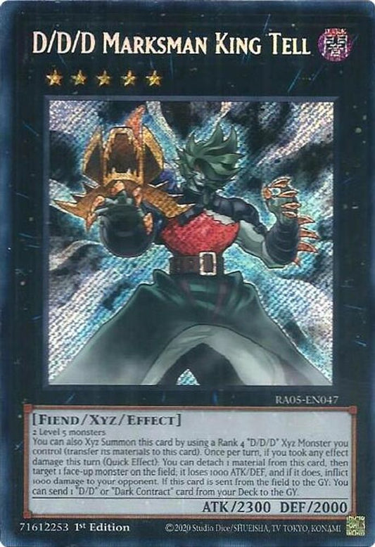 RA05-EN047 * D/D/D Marksman King Tell * Secret Rare * Rarity Collection 5