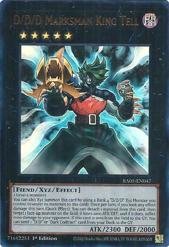 RA05-EN047 * D/D/D Marksman King Tell * Ultra Rare * Rarity Collection 5