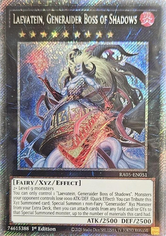 RA05-EN051 * Laevatein, Generaider Boss of Shadows * PLatinum Secret Rare * Rarity Collection 5