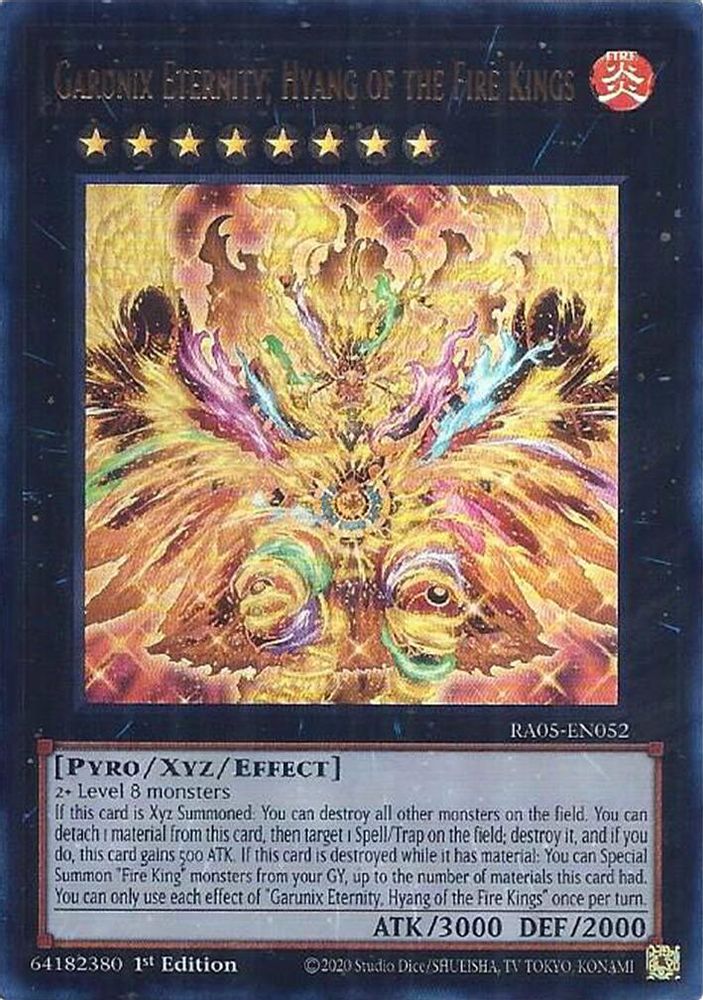 RA05-EN052 * Garunix Eternity, Hyang of the Fire Kings * Ultra Rare * Rarity Collection 5