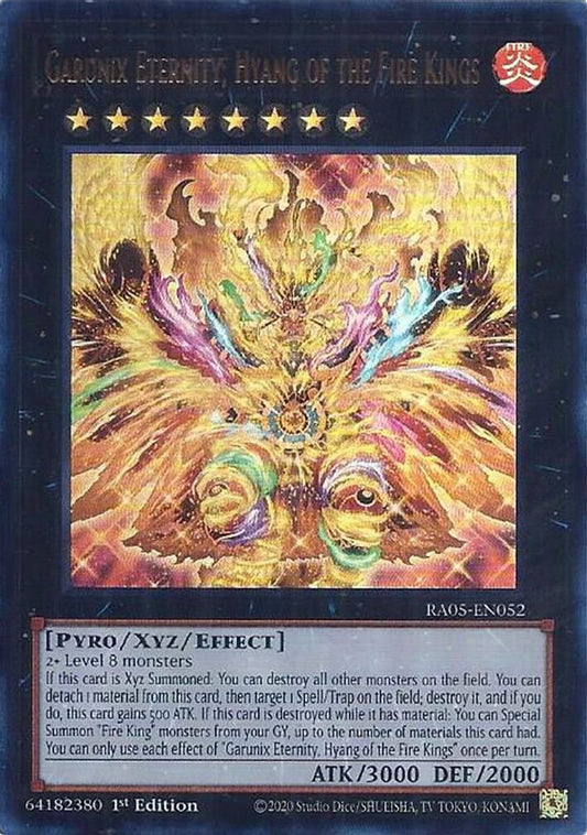 RA05-EN052 - Garunix Eternity, Hyang of the Fire Kings - Ultra Rare - Rarity Collection 5