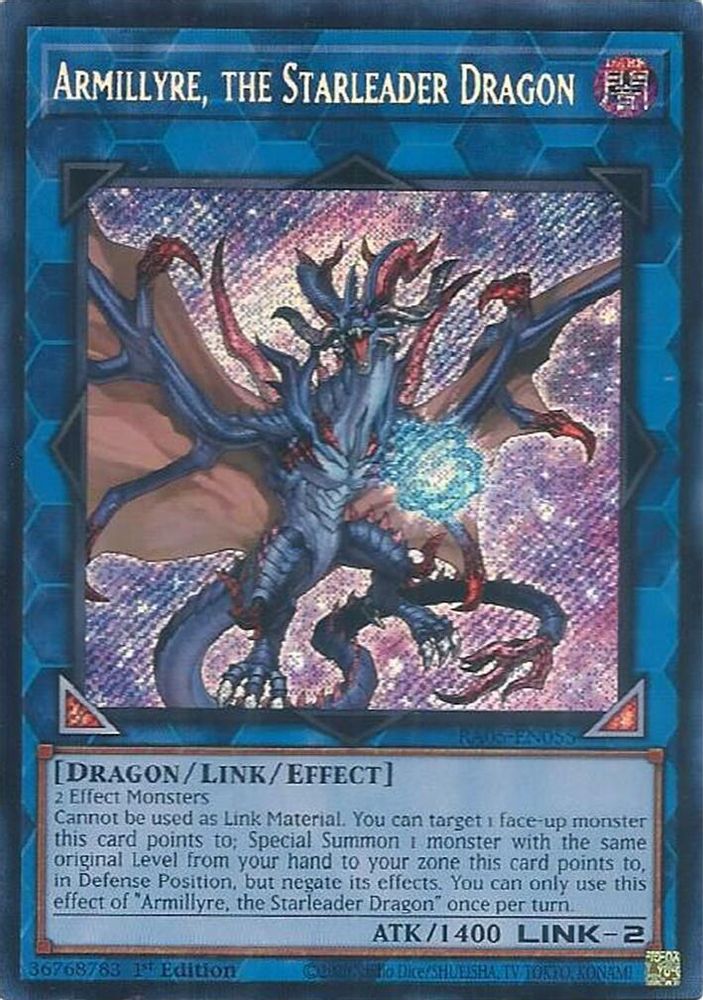 RA05-EN055 * Armillyre, the Starleader Dragon * Secret Rare * Rarity Collection 5