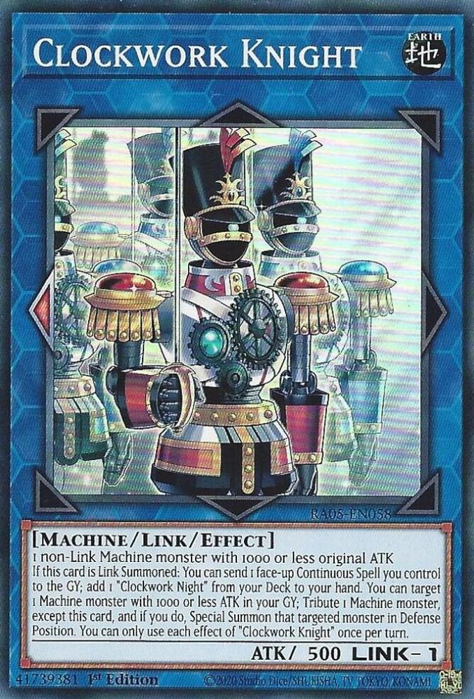 RA05-EN058 * Clockwork Knight * Super Rare * Rarity Collection 5