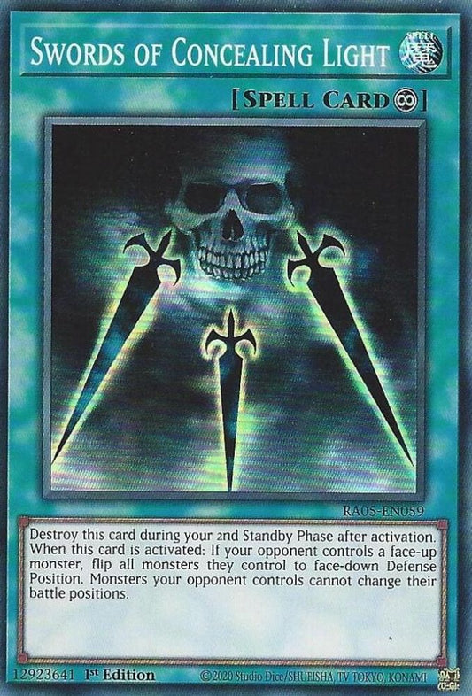 RA05-EN059 * Swords of Concealing Light * Super Rare * Rarity Collection 5