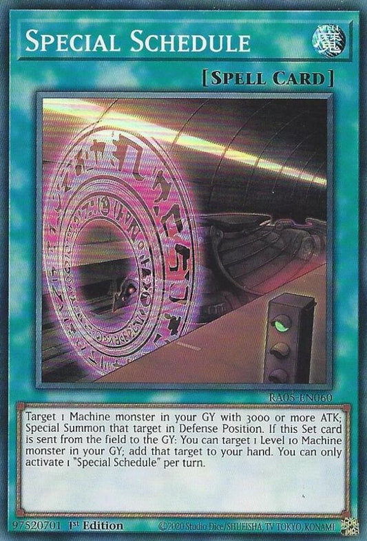 RA05-EN060 * Special Schedule * Super Rare * Rarity Collection 5