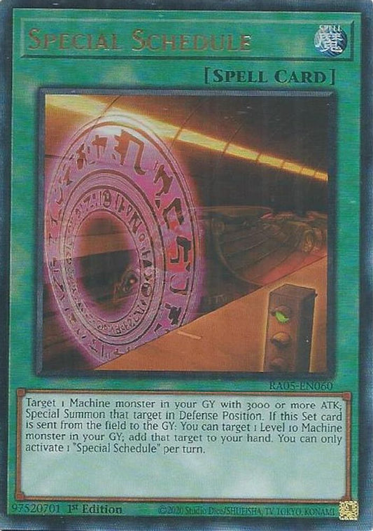 RA05-EN060 * Special Schedule * Ultimate Rare * Rarity Collection 5