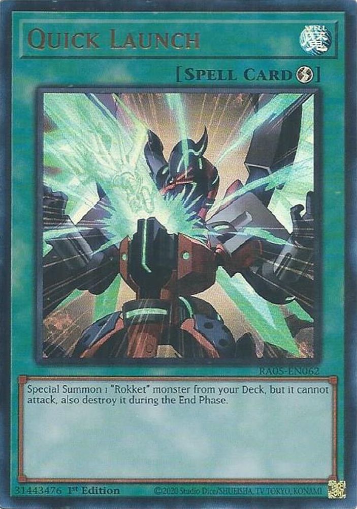 RA05-EN062 * Quick Launch * Ultra Rare * Rarity Collection 5
