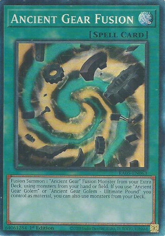 RA05-EN063 * Ancient Gear Fusion * Collector's Rare * Rarity Collection 5