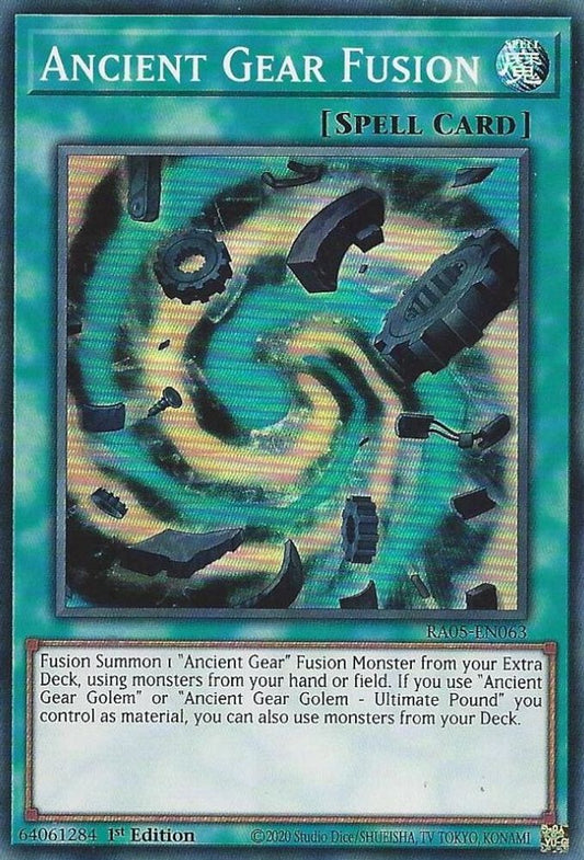 RA05-EN063 * Ancient Gear Fusion * Super Rare * Rarity Collection 5