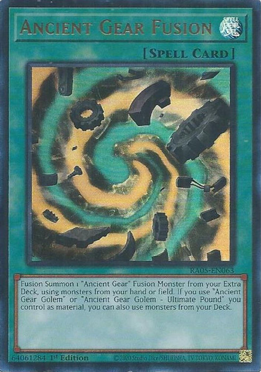 RA05-EN063 - Ancient Gear Fusion - Ultra Rare - Rarity Collection 5