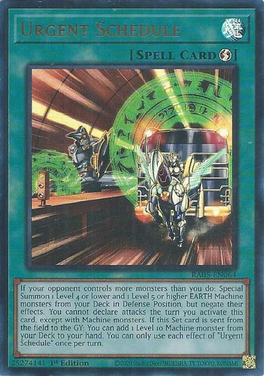RA05-EN064 - Urgent Schedule - Ultra Rare - Rarity Collection 5