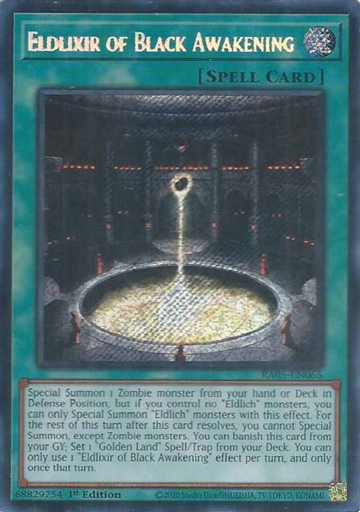 RA05-EN065 * Eldlixir of Black Awakening * Secret Rare * Rarity Collection 5