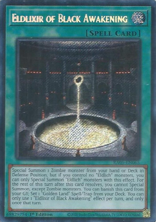 RA05-EN065 - Eldlixir of Black Awakening - Secret Rare - Rarity Collection 5