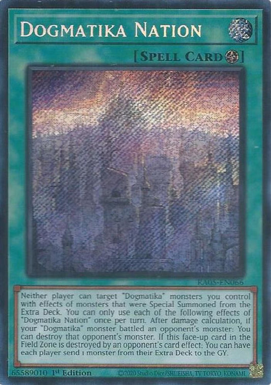 RA05-EN066 * Dogmatika Nation * Secret Rare * Rarity Collection 5