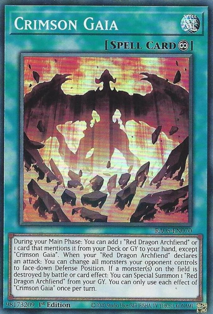 RA05-EN070 * Crimson Gaia * Super Rare * Rarity Collection 5