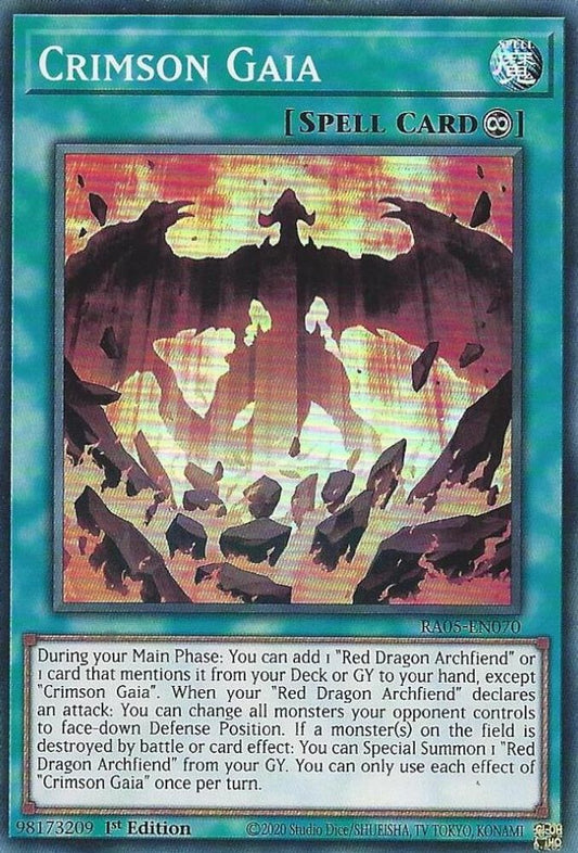 RA05-EN070 * Crimson Gaia * Super Rare * Rarity Collection 5